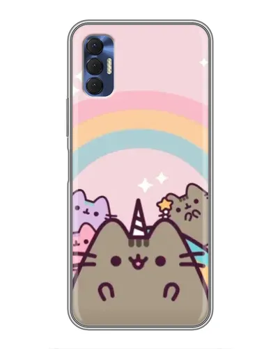 Чехол для TECNO Spark 8P с картинкой «Единорог Pusheen»