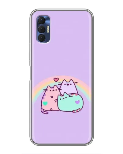 Чехол для TECNO Spark 8P с картинкой «Радужные Пушины»