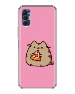 Чехол для TECNO Spark 8P с картинкой «Пушин с пиццей» Чехол для TECNO Spark 8P с картинкой «Пушин с пиццей»