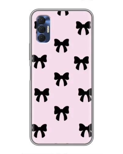 Чехол для TECNO Spark 8P с картинкой «Черные банты Coquette» Чехол для TECNO Spark 8P с картинкой «Черные банты Coquette»