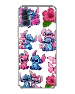 Чехол для TECNO Spark 8P с картинкой «Стикеры Stitch и Angel»