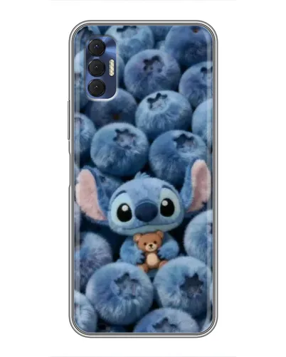 Чехол для TECNO Spark 8P с картинкой «Стич и голубика» Чехол для TECNO Spark 8P с картинкой «Стич и голубика»