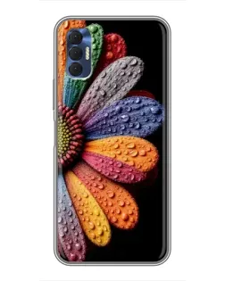 Чехол для TECNO Spark 8P с картинкой «Радужный цветок»