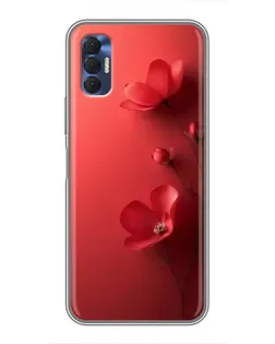 Чехол для TECNO Spark 8P с картинкой «Маковые соцветия»