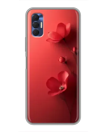Чехол для TECNO Spark 8P с картинкой «Маковые соцветия»