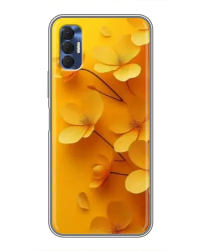 Чехол для TECNO Spark 8P с картинкой «Золотые лепестки»