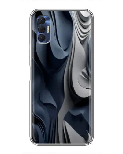 Чехол для TECNO Spark 8P с картинкой «Объемные синие складки» Чехол для TECNO Spark 8P с картинкой «Объемные синие складки»