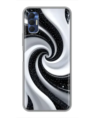 Чехол для TECNO Spark 8P с картинкой «Черно-белая спираль» Чехол для TECNO Spark 8P с картинкой «Черно-белая спираль»