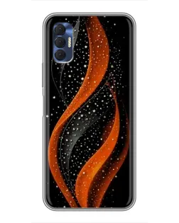 Чехол для TECNO Spark 8P с картинкой «Огненная звездная волна»
