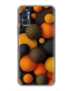 Чехол для TECNO Spark 8P с картинкой «Объемные оранжевые сферы» Чехол для TECNO Spark 8P с картинкой «Объемные оранжевые сферы»