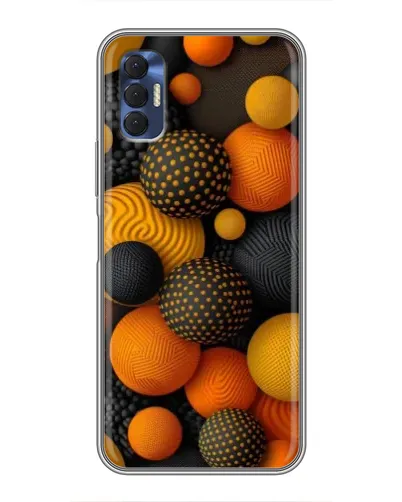 Чехол для TECNO Spark 8P с картинкой «Объемные оранжевые сферы» Чехол для TECNO Spark 8P с картинкой «Объемные оранжевые сферы»