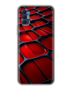 Чехол для TECNO Spark 8P с картинкой «Красная глянцевая сетка» Чехол для TECNO Spark 8P с картинкой «Красная глянцевая сетка»