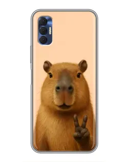 Чехол для TECNO Spark 8P с картинкой «Капибара виктория»