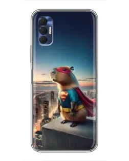 Чехол для TECNO Spark 8P с картинкой «Капи-мен супергерой»