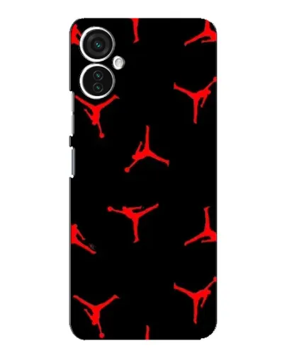Чехол для TECNO Spark 9 Pro с картинкой «Jordan Red Pattern» Чехол для TECNO Spark 9 Pro с картинкой «Jordan Red Pattern»
