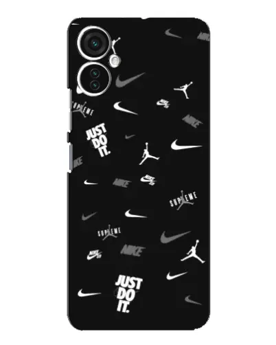 Чехол для TECNO Spark 9 Pro с картинкой «Nike Black Pattern» Чехол для TECNO Spark 9 Pro с картинкой «Nike Black Pattern»