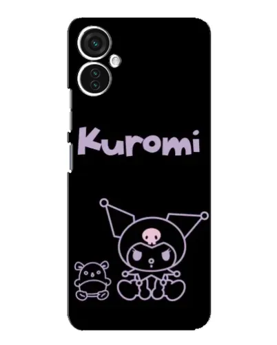 Чехол для TECNO Spark 9 Pro с картинкой «Kuromi — черный минимализм»