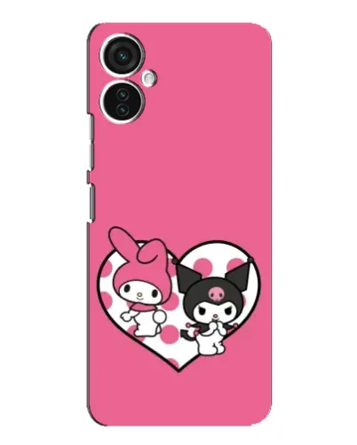 Чехол для TECNO Spark 9 Pro с картинкой «Kuromi и My Melody»