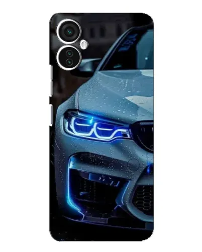 Чехол для TECNO Spark 9 Pro с картинкой «Взгляд BMW с синими фарами»