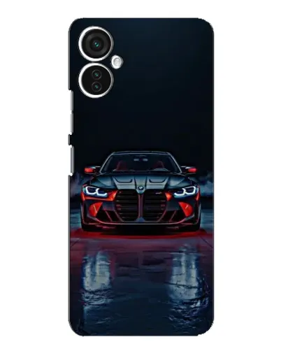 Чехол для TECNO Spark 9 Pro с картинкой «BMW на мокрой дороге»