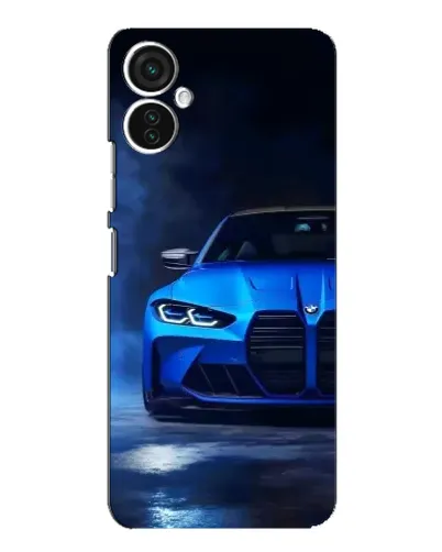 Чехол для TECNO Spark 9 Pro с картинкой «Голубая BMW M4»