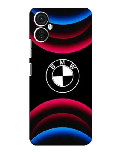 Чехол для TECNO Spark 9 Pro с картинкой «Логотип BMW и неоновые дуги»