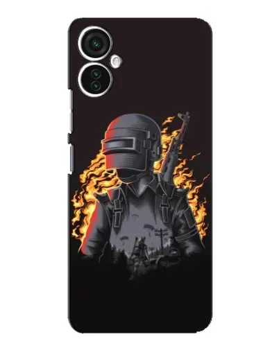 Чехол для TECNO Spark 9 Pro с картинкой «PUBG — огненный силуэт» Чехол для TECNO Spark 9 Pro с картинкой «PUBG — огненный силуэт»