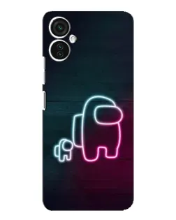 Чехол для TECNO Spark 9 Pro с картинкой «Among Us неон-арт»