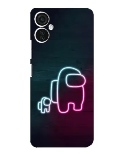 Чехол для TECNO Spark 9 Pro с картинкой «Among Us неон-арт»