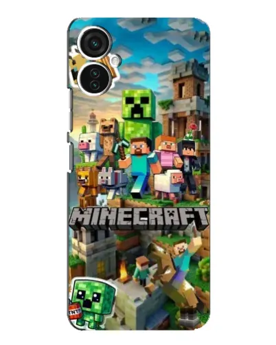 Чехол для TECNO Spark 9 Pro с картинкой «Замок Minecraft»