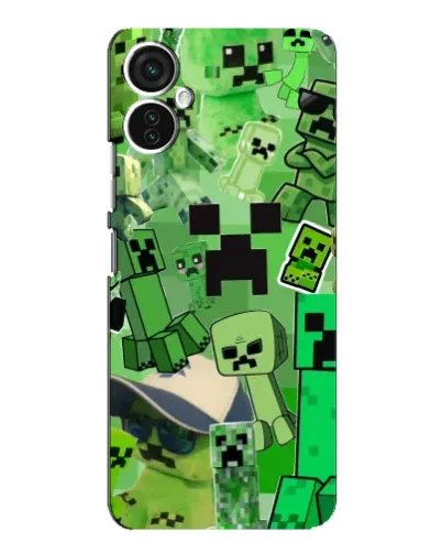 Чехол для TECNO Spark 9 Pro с картинкой «Криперы Minecraft»