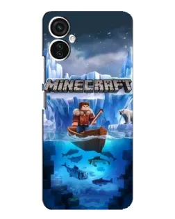 Чехол для TECNO Spark 9 Pro с картинкой «Minecraft ледяной мир»