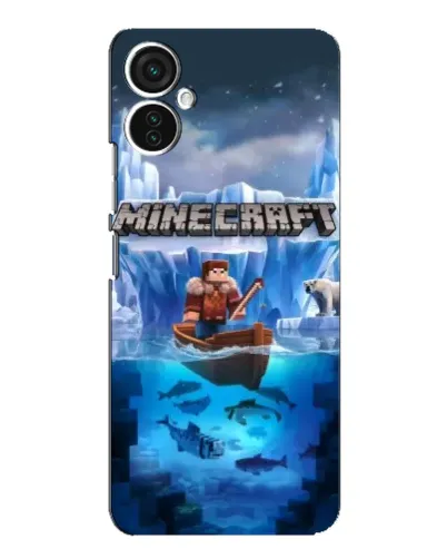 Чехол для TECNO Spark 9 Pro с картинкой «Minecraft ледяной мир»