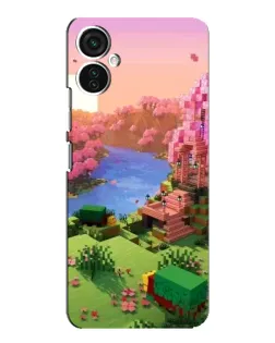 Чехол для TECNO Spark 9 Pro с картинкой «Розовое дерево Minecraft»