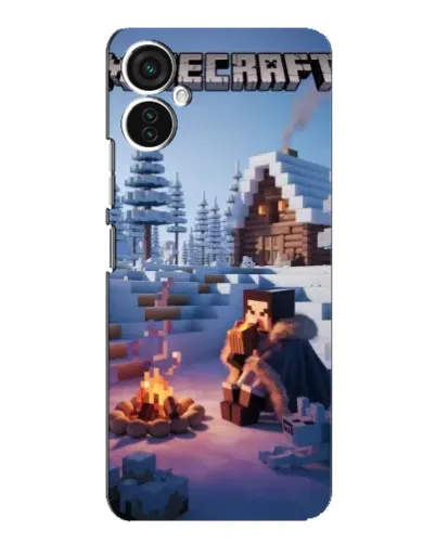 Чехол для TECNO Spark 9 Pro с картинкой «Зимний Minecraft»