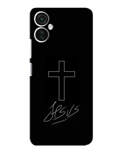 Чехол для TECNO Spark 9 Pro с картинкой «Графический крест Jesus» Чехол для TECNO Spark 9 Pro с картинкой «Графический крест Jesus»