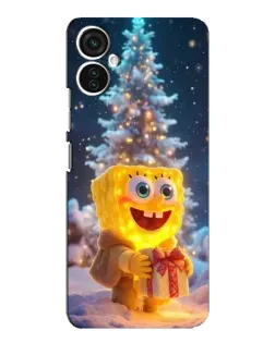 Чехол для TECNO Spark 9 Pro с картинкой «Рождественский Спанч Боб»