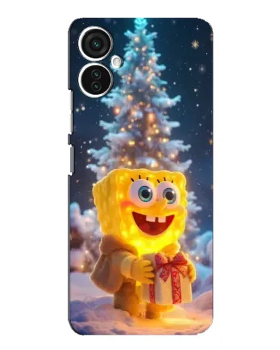 Чехол для TECNO Spark 9 Pro с картинкой «Рождественский Спанч Боб»