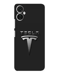 Чехол для TECNO Spark 9 Pro с картинкой «Стальной логотип Tesla»