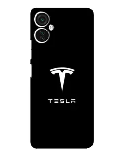 Чехол для TECNO Spark 9 Pro с картинкой «Tesla White Logo»