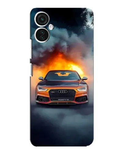 Чехол для TECNO Spark 9 Pro с картинкой «Audi в огненном дыму» Чехол для TECNO Spark 9 Pro с картинкой «Audi в огненном дыму»