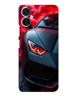 Чехол для TECNO Spark 9 Pro с картинкой «Lamborghini красное сияние»