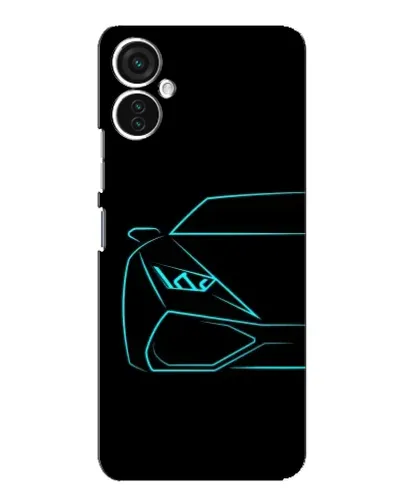 Чехол для TECNO Spark 9 Pro с картинкой «Голубой силуэт Lamborghini» Чехол для TECNO Spark 9 Pro с картинкой «Голубой силуэт Lamborghini»