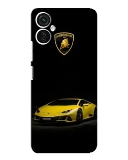 Чехол для TECNO Spark 9 Pro с картинкой «Lamborghini желтый акцент»