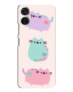 Чехол для TECNO Spark 9 Pro с картинкой «Pusheen трио» Чехол для TECNO Spark 9 Pro с картинкой «Pusheen трио»