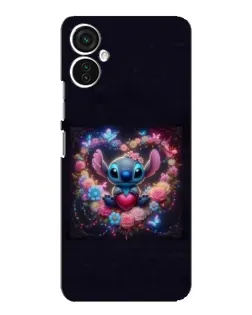 Чохол для TECNO Spark 9 Pro з картинкою «Stitch у квітах»