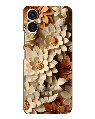 Чохол для TECNO Spark 9 Pro з картинкою «Бежевий флористичний декор» Чохол для TECNO Spark 9 Pro з картинкою «Бежевий флористичний декор»