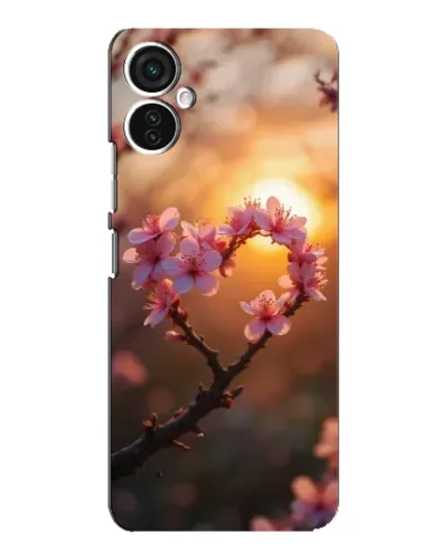 Чохол для TECNO Spark 9 Pro з картинкою «Рожевий цвіт сердечко на тлі заходу» Чохол для TECNO Spark 9 Pro з картинкою «Рожевий цвіт сердечко на тлі заходу»