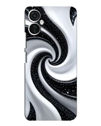 Чехол для TECNO Spark 9 Pro с картинкой «Черно-белая спираль»