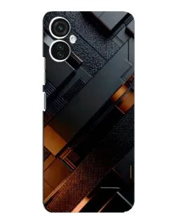 Чехол для TECNO Spark 9 Pro с картинкой «Черные геометрические блоки»